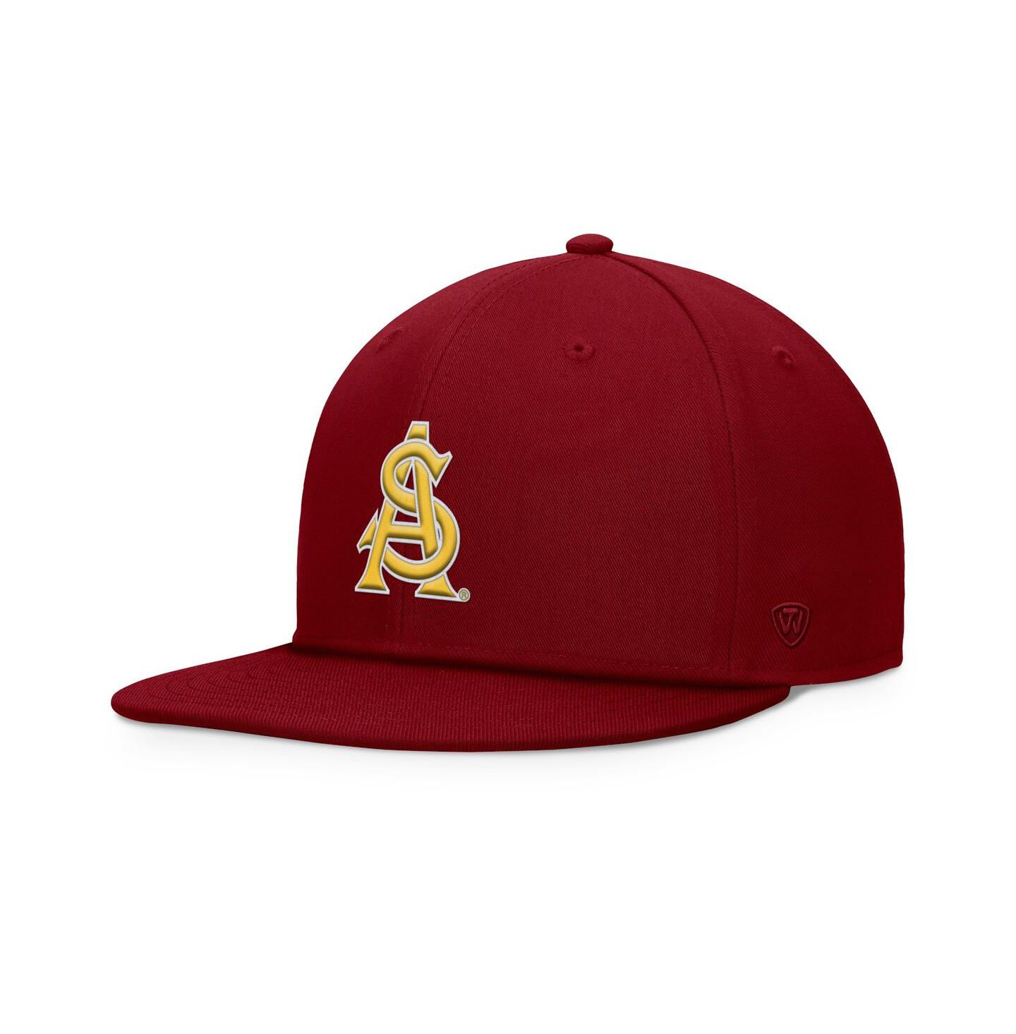 Мужская кепка Top of the World Maroon Arizona State Sun Devils Fundamental Snapback Hat — фото 1