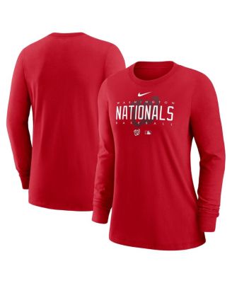 Nike - Women's  Red Washington Nationals Authentic Collection Legend Performance Long Sleeve T-Shirt