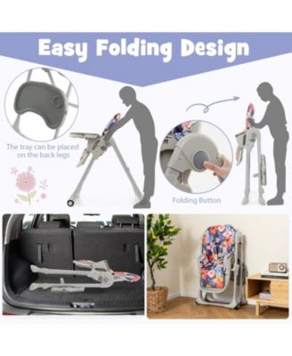 3-In-1 Convertible Baby High Chair for