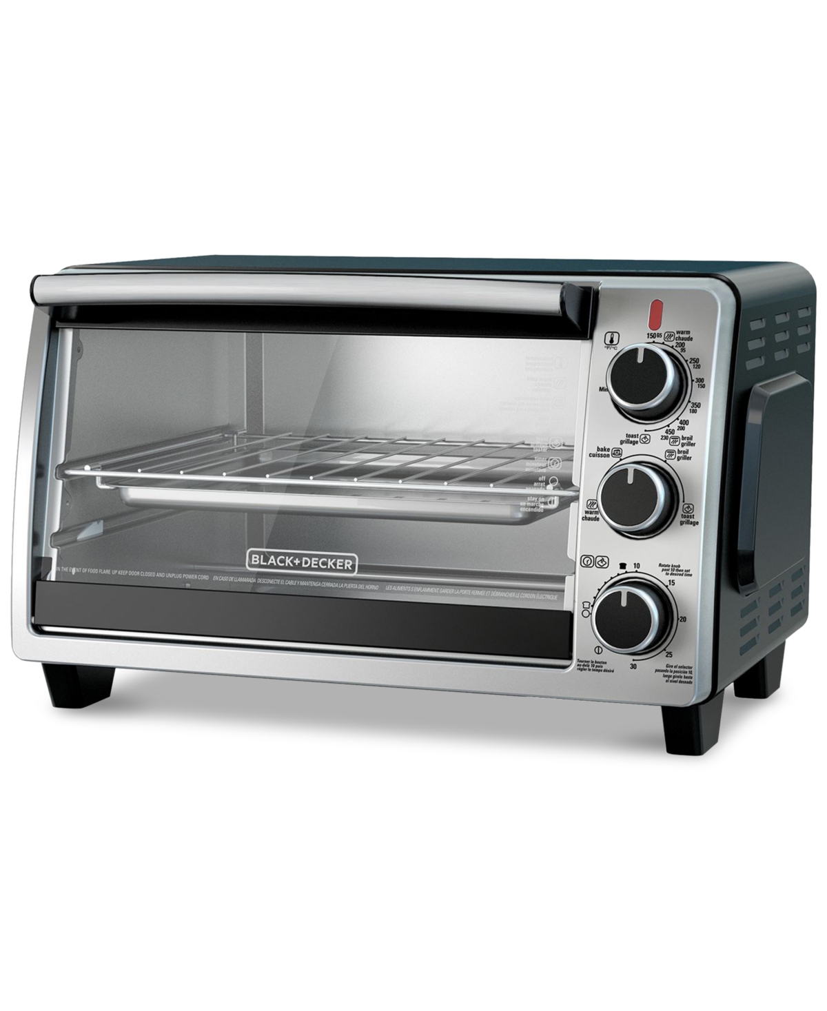 Black & Decker 6-slice Countertop Convection Oven In Stainless Steel Black