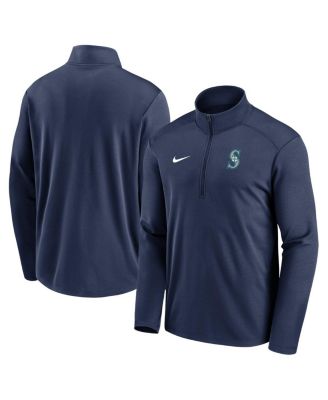 Nike - Men's Navy Seattle Mariners Agility Pacer Lightweight Performance Half-Zip Top