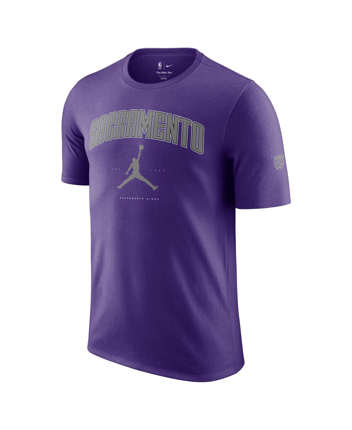 JORDAN MEN'S AND WOMEN'SÂ PURPLE SACRAMENTO KINGS ESSENTIAL CITIES T-SHIRT 