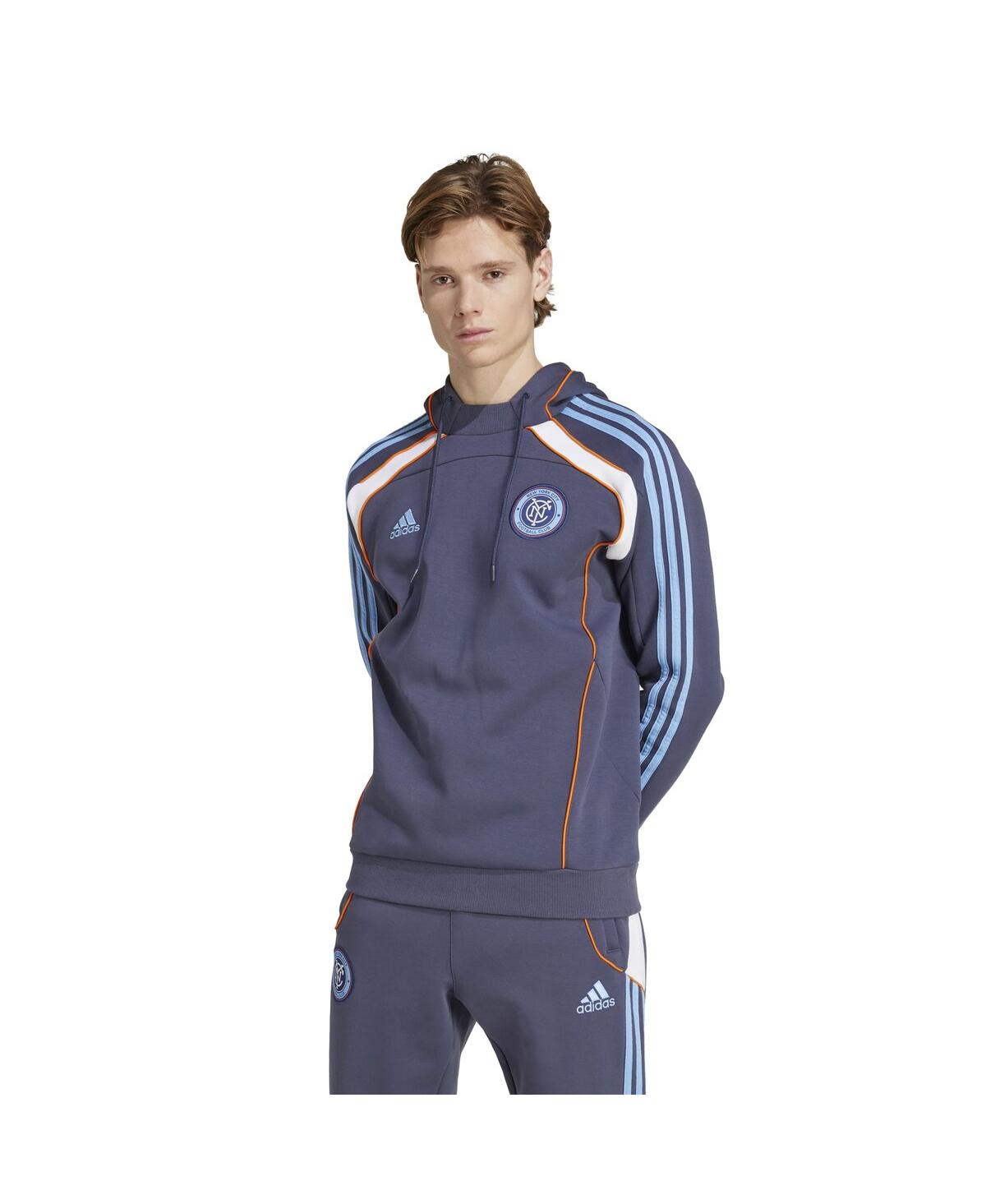 Adidas Men's Navy New York City Fc 2025 Travel Pullover Hoodie - Navy