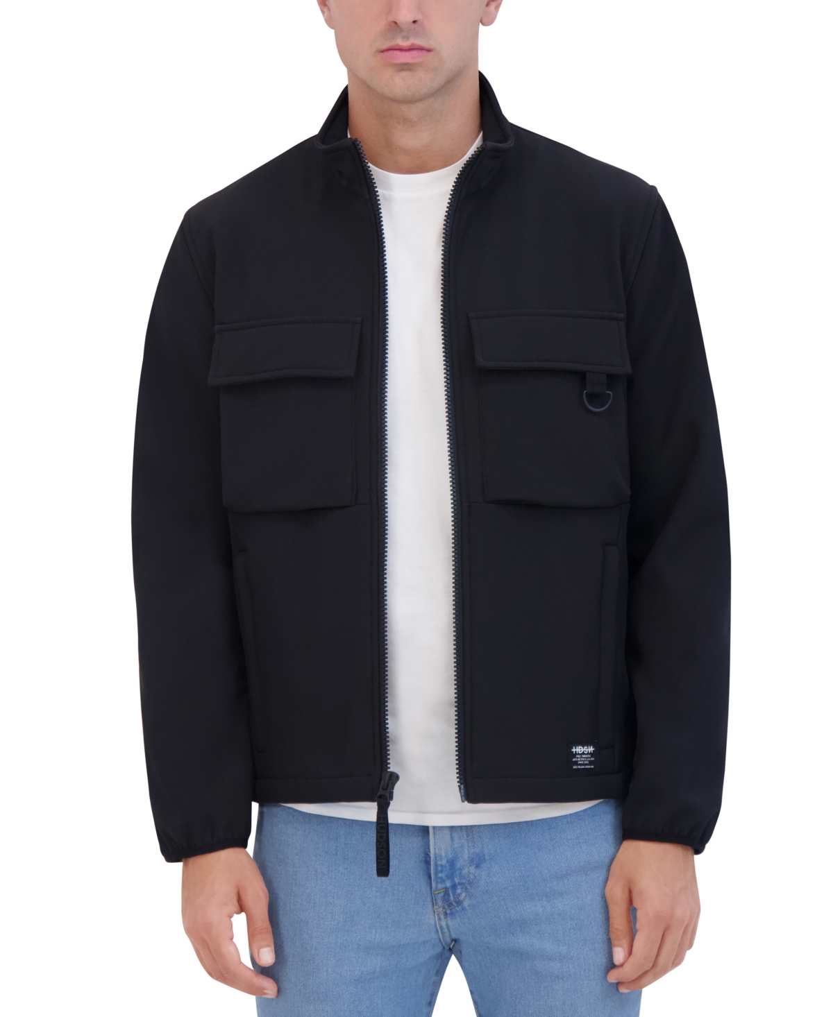 Hudson Men's Soft Shell Utility Jacket In Black