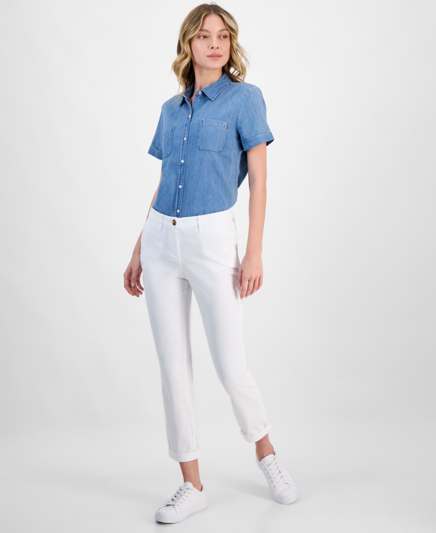 Women's Montauk Solid Cuffed Chino Pants