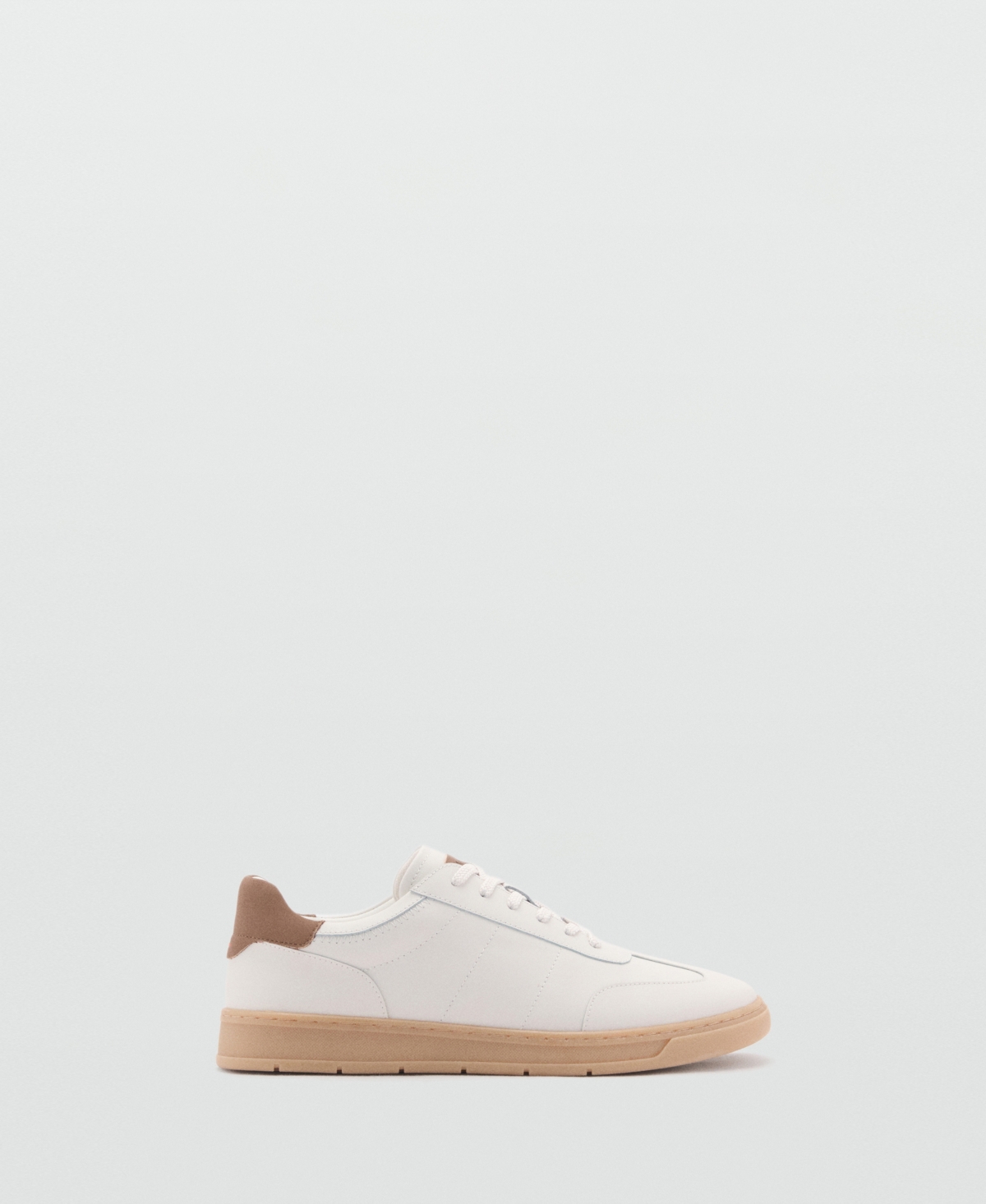 Mango Contrast Panel Sneaker In White