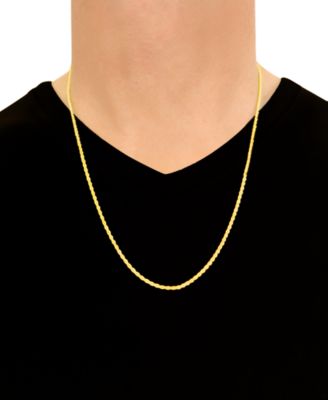 Sparkle Rope 24" Chain Necklace (2mm) in 14k Gold