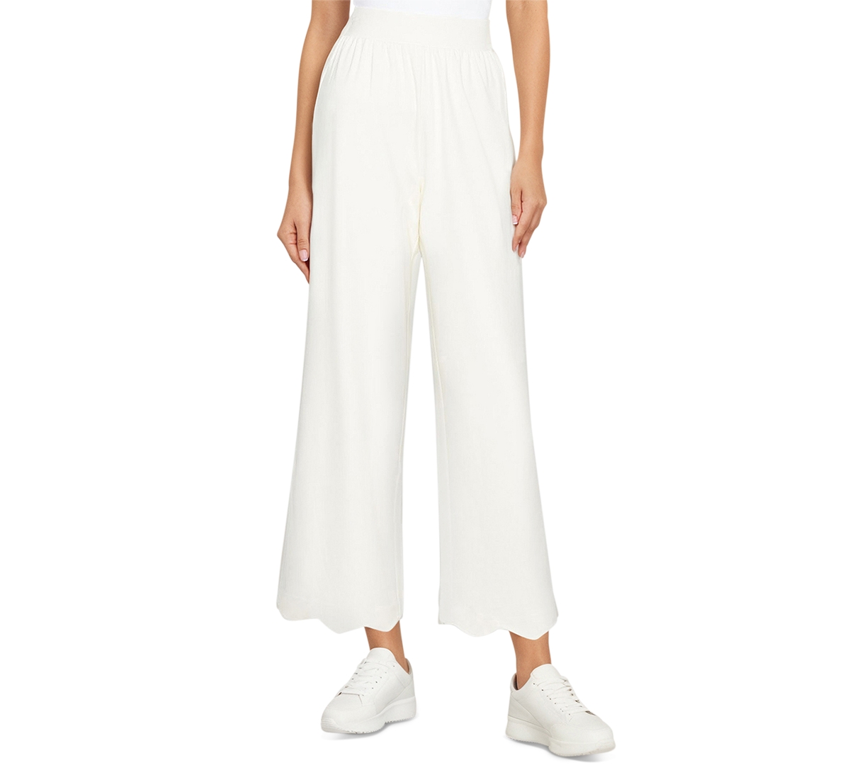 Three Dots Women's Crystal High-rise Pull-on Pants In Sugar Swizzle