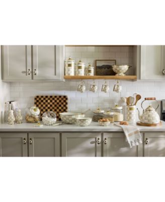 Mocha Check Small Everyday Bowl, 40-oz.