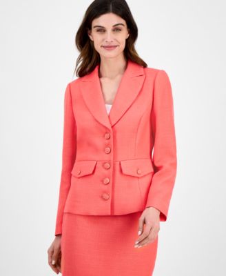 Tahari ASL - Women's Solid Boucl&eacute; Cinched Jacket