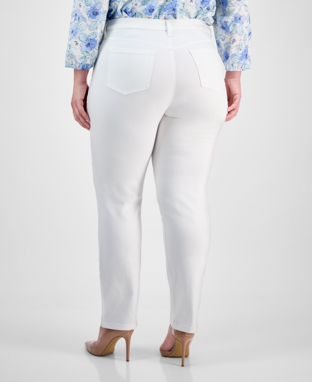 Jones New York Plus Size Lexington Straight-leg Jeans In Soft White