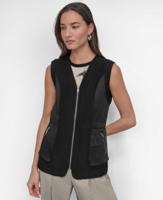 トップス 1990s DKNY zip padded pullover vest DKNY Women's Combo Zipper Vest - Macy's