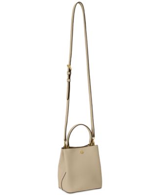 Crosshatch Leather Small Reese Bucket Bag
