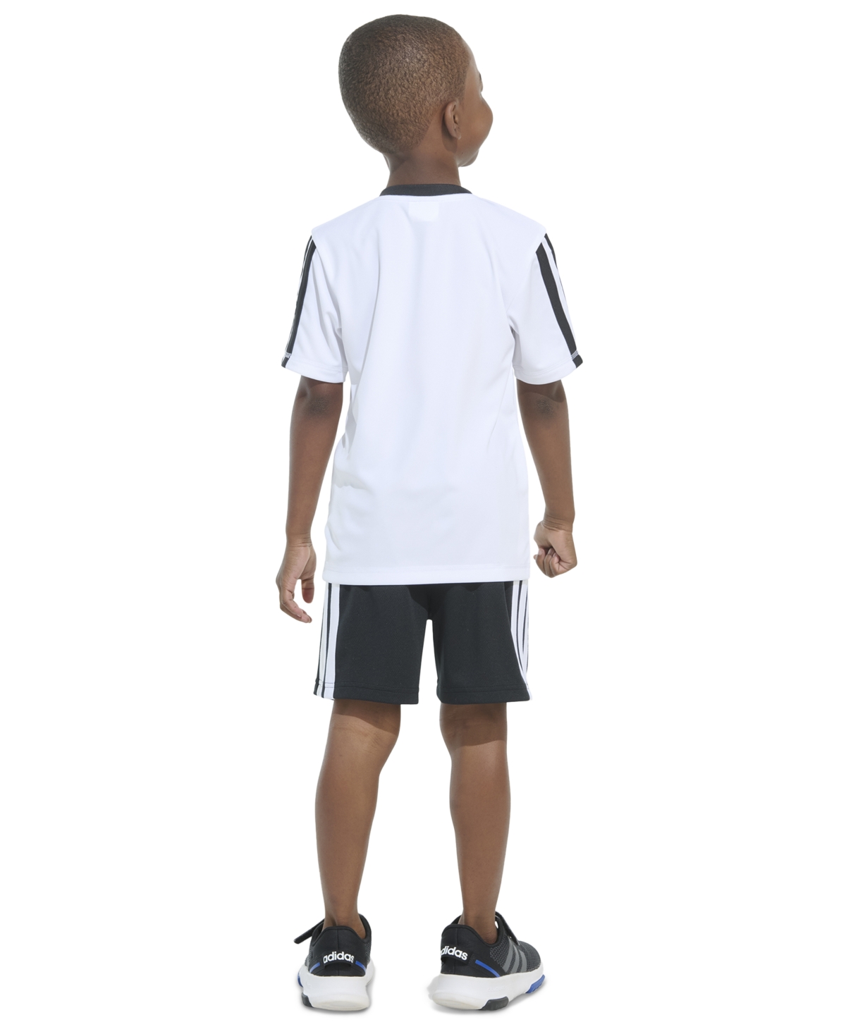 Adidas Originals Toddler & Little Boys Short-sleeve Soccer T-shirt & Shorts, 2 Piece Set In White