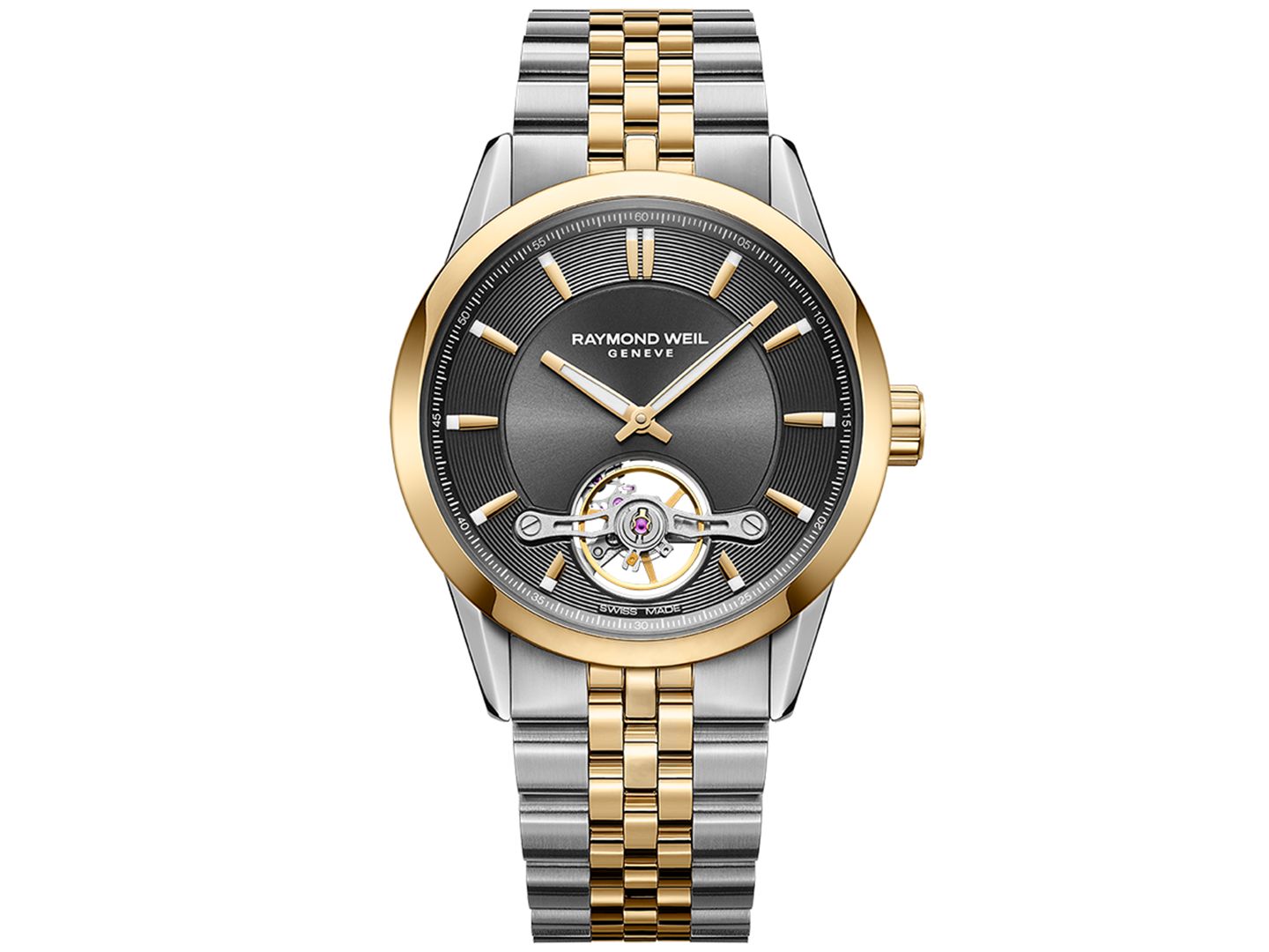 Мужские часы Raymond Weil Swiss Automatic Freelancer Two-Tone Stainless Steel Bracelet Watch 43mm — фото 1