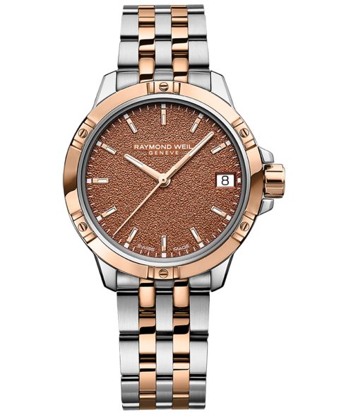 Женские швейцарские кварцевые часы Raymond Weil Tango, двухцветный стальной браслет, 30 мм