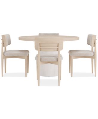 Lunare 5-Pc. Dining Set (Round Table & 4 Curved Chairs), Created for Macy's