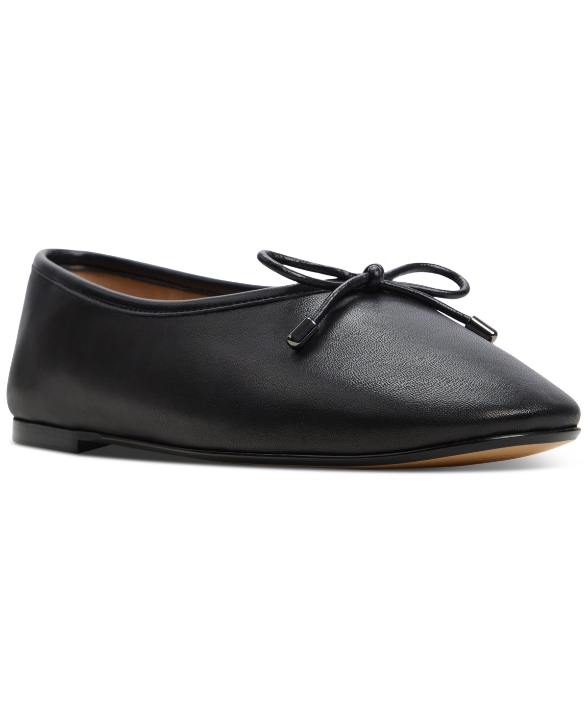 Shop Aldo Women's Joselie Bow-trim Ballerina Flats In Black