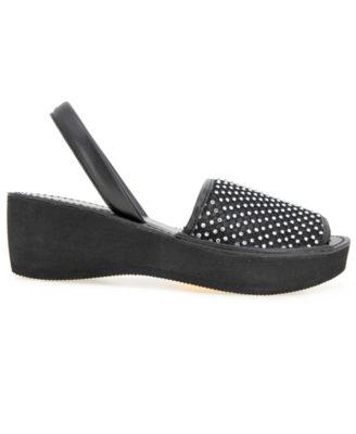 Women's Fine Glass Mesh Wedge Sandals