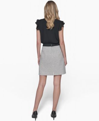 Women's Tweed A-Line Mini Skirt