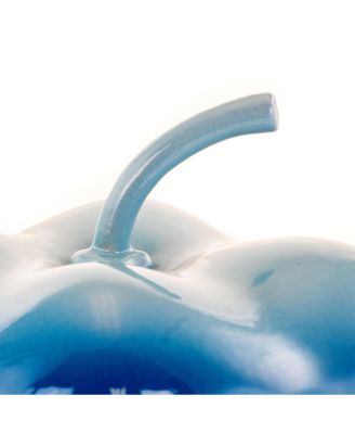 Pepper Shaped 3 Quart Enameled Cast Iron Casserole in Blue