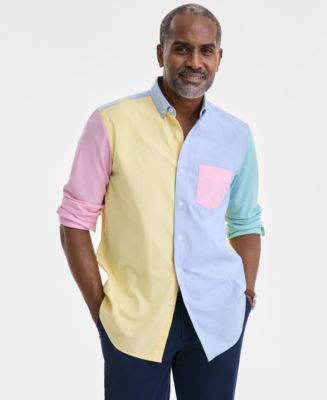 colorful dress shirt OppoSuits Men's Zig Zag Rainbow Long Sleeve Shirt, Medium, Cotton