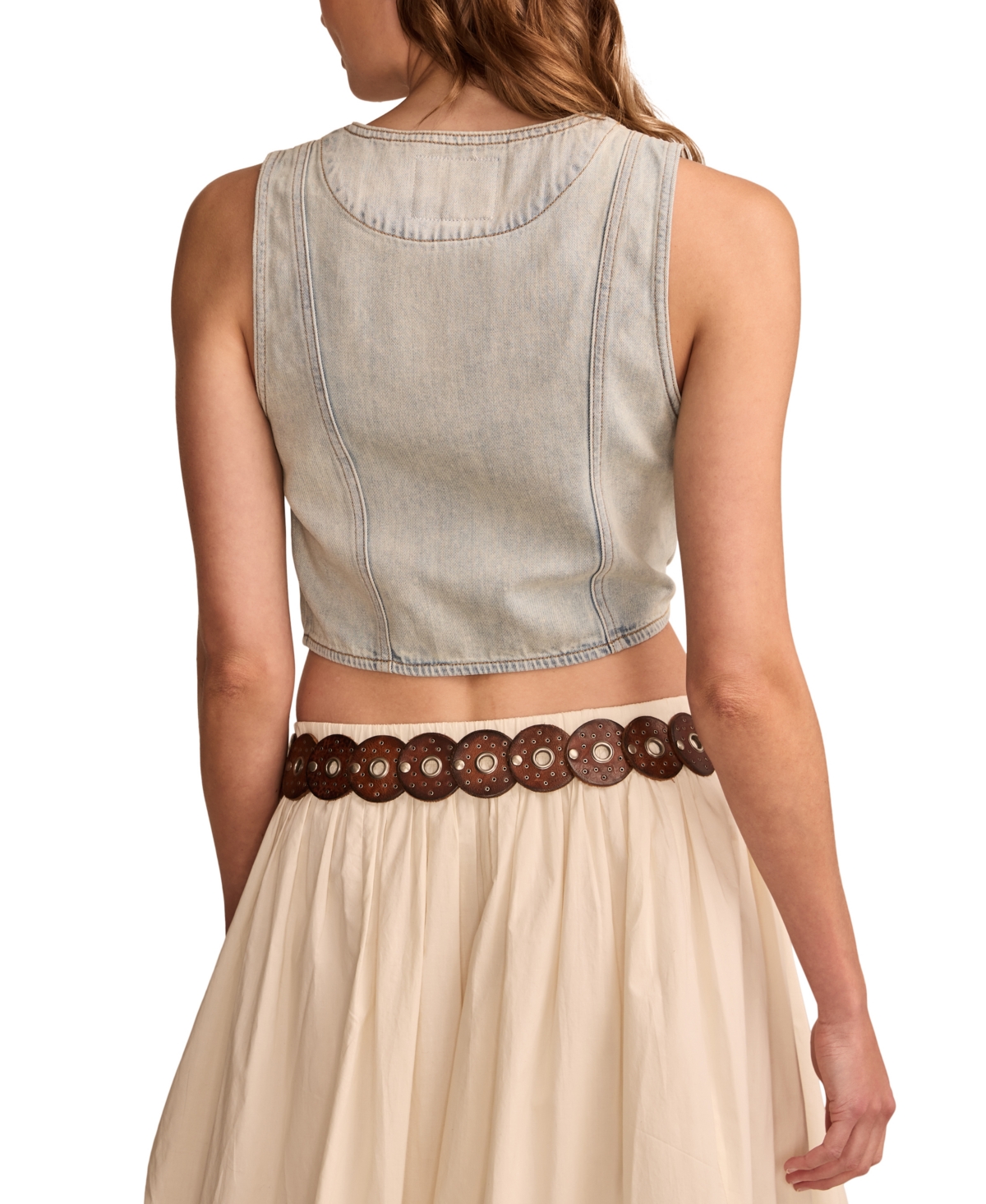 LUCKY BRAND WOMEN'S DENIM TIE-FRONT VEST 