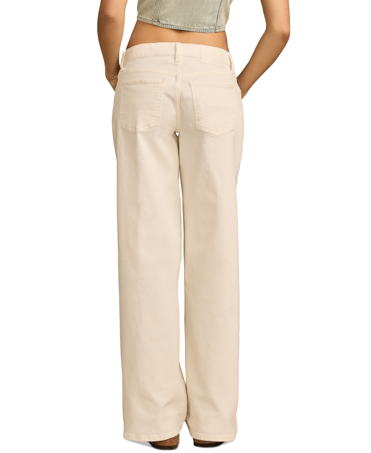 LUCKY BRAND WOMEN'S MID-RISE WIDE LEG JEANS 