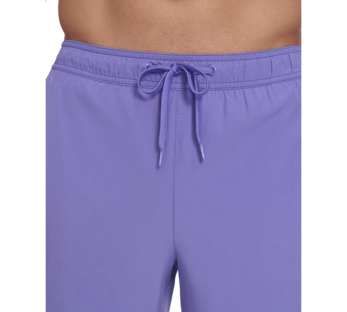 Calvin Klein Men's Core Euro Regular-fit Quick-dry 5" Swim Trunks With Compression Short Liner In Periwinkle