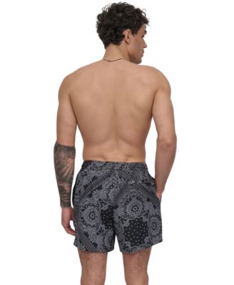 Men's Euro Bandana Print Performance 5" Volley Shorts