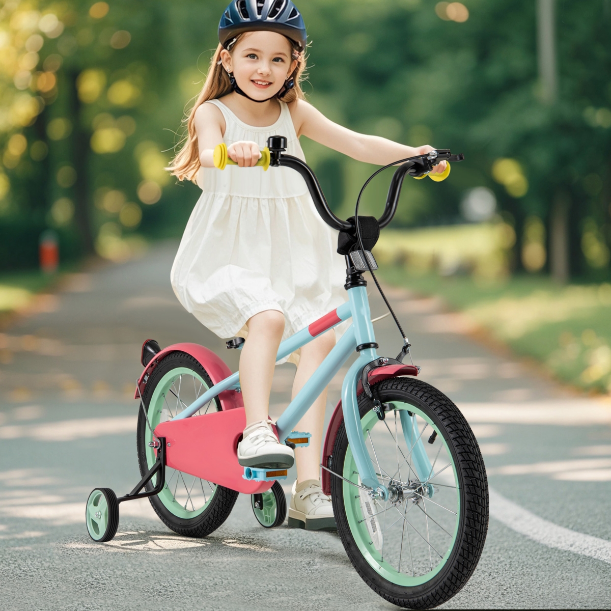 Kids Bike with Adjustable Handlebar and Saddle for 4-8 Years Old