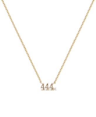BEN ONI - Angel Number 444 Necklace in 18K Gold Over Sterling Silver
