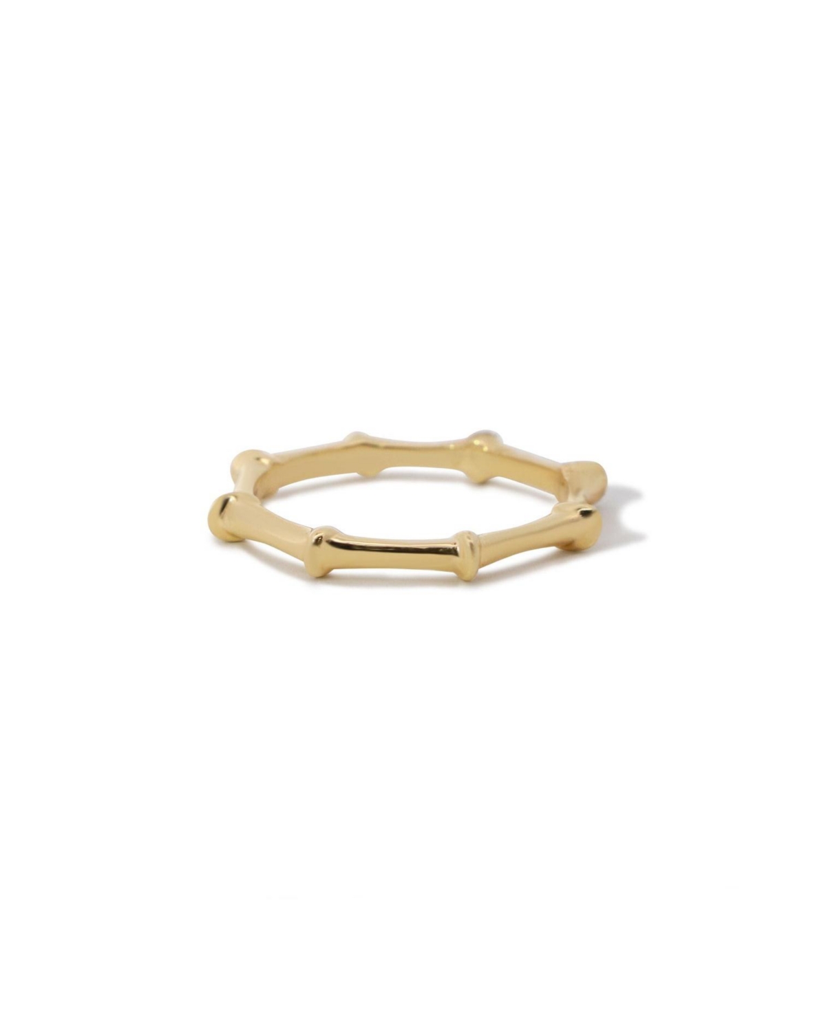 Gold Bamboo Ring 14K Gold - Gold