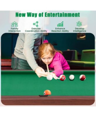Pool Game Table with Full Set of Balls Ideal for Kids and Adults for Fun Indoor Entertainment