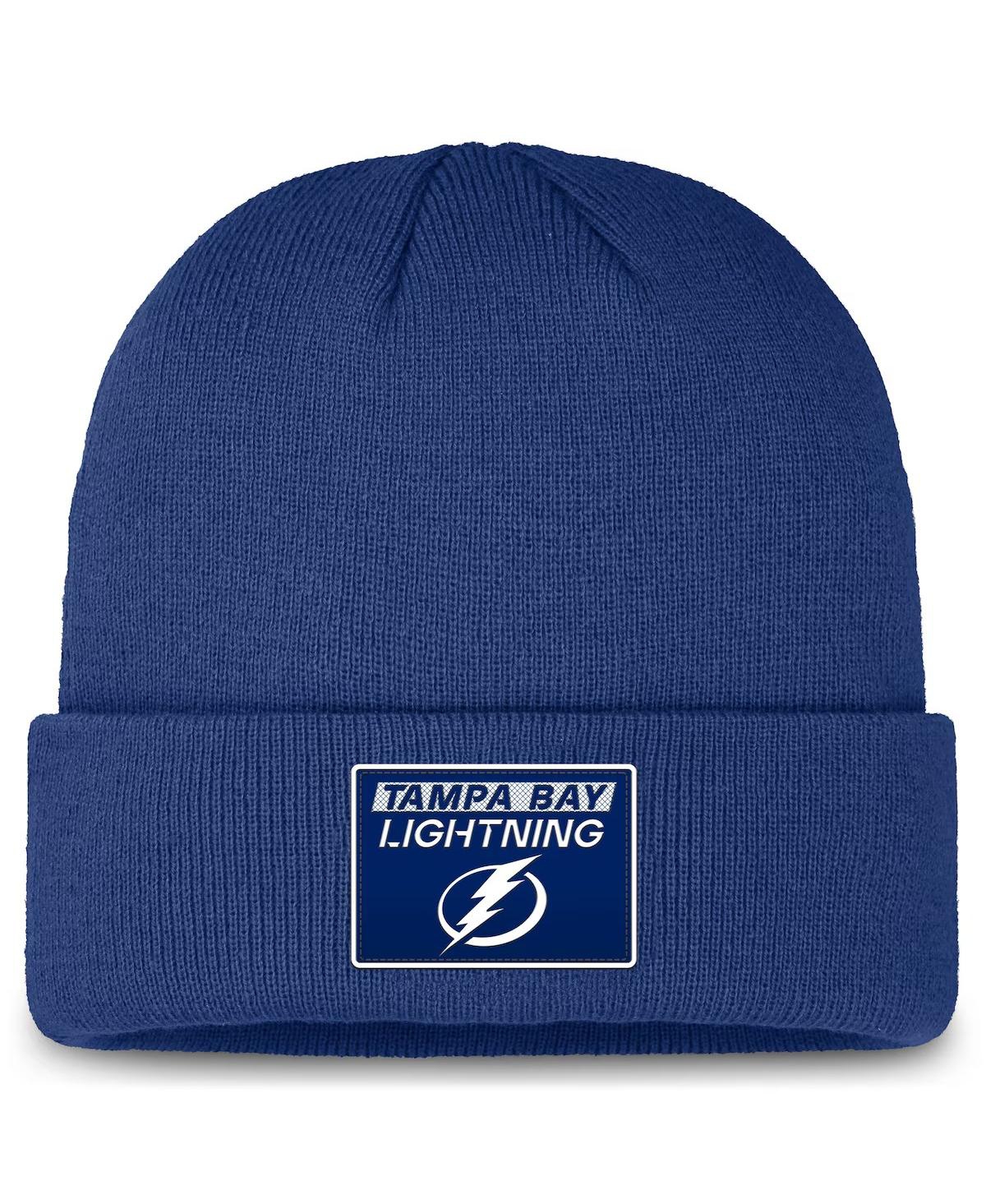 Fanatics Men's Blue Tampa Bay Lightning Authentic Pro Cuffed Knit Hat In Blue