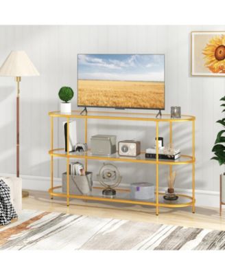 3-Tier TV Stand Console Table with Shelves Modern Entertainment Center for Living Room