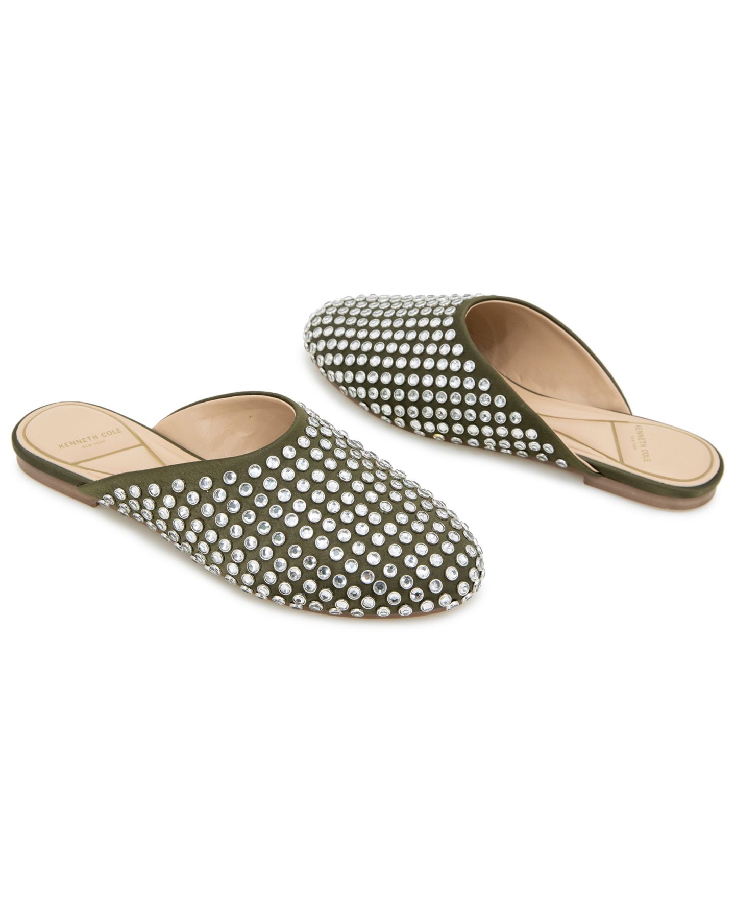 Женские сабо Kenneth Cole New York Almond Toe Saddie Mules, цвет: Оливковый — фото 8