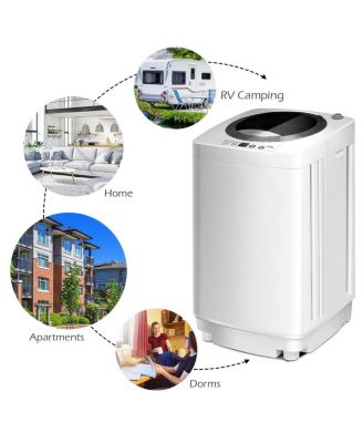 Portable 7.7 lbs Automatic Laundry Washing Machine with Drain Pump