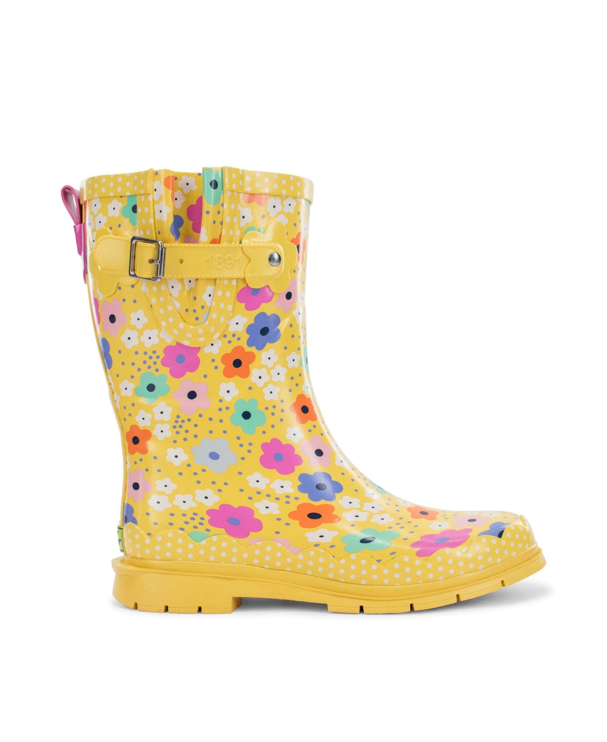 Daisy Delight Mid Rain Boot - Yellow