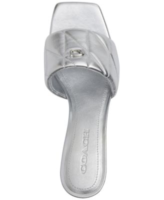 Holly Block-Heel Leather Square-Toe Sandals