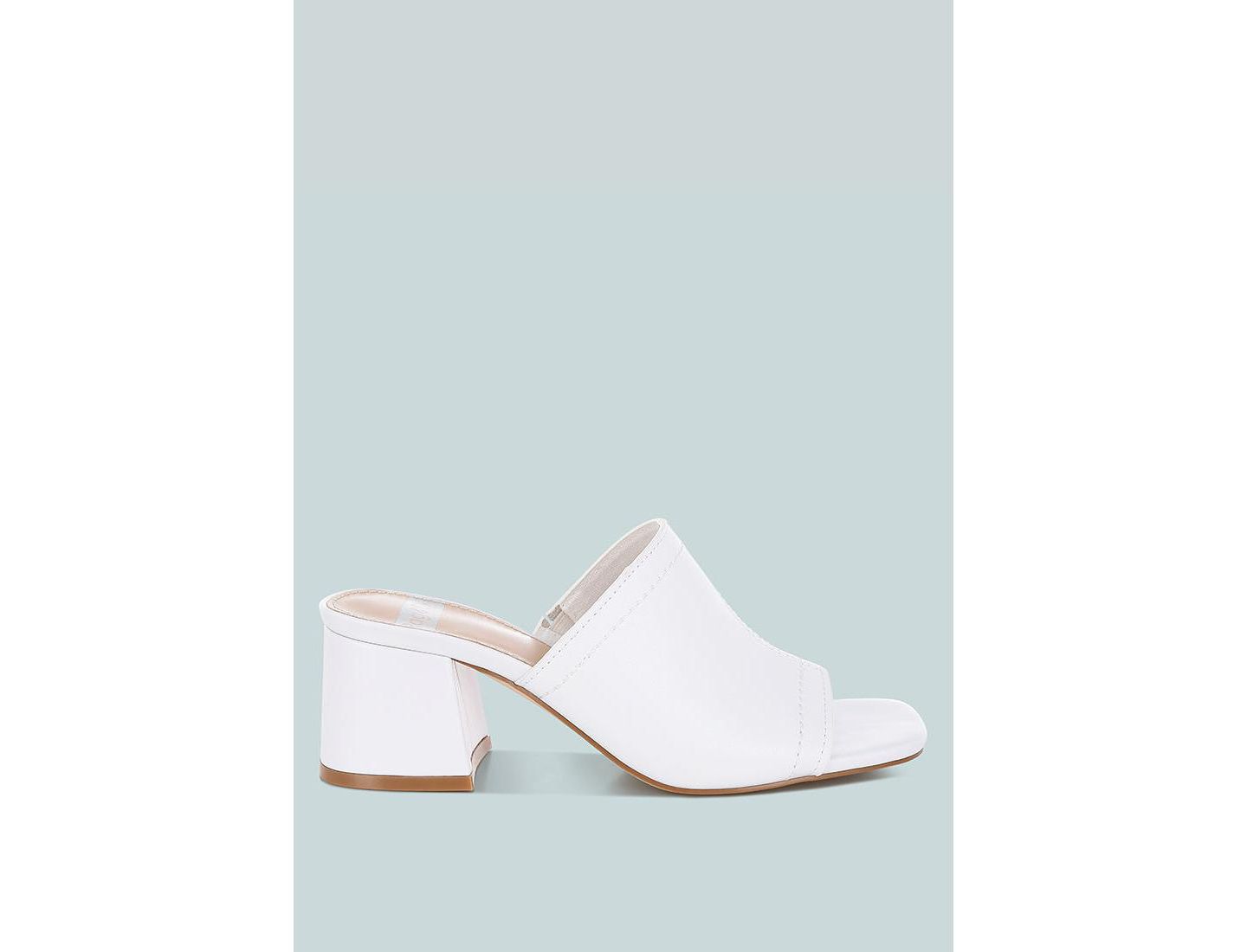 Женские туфли Rag & Co Wuling Slip-On Soft Leather Heels, цвет: Белый — фото 1