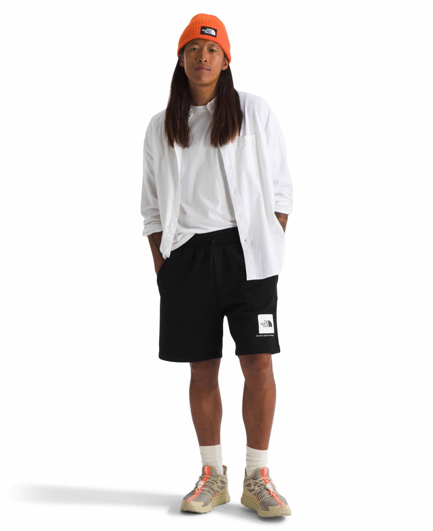 Мужские шорты The North Face Box Regular, цвет: Чёрный / Белый — фото 2