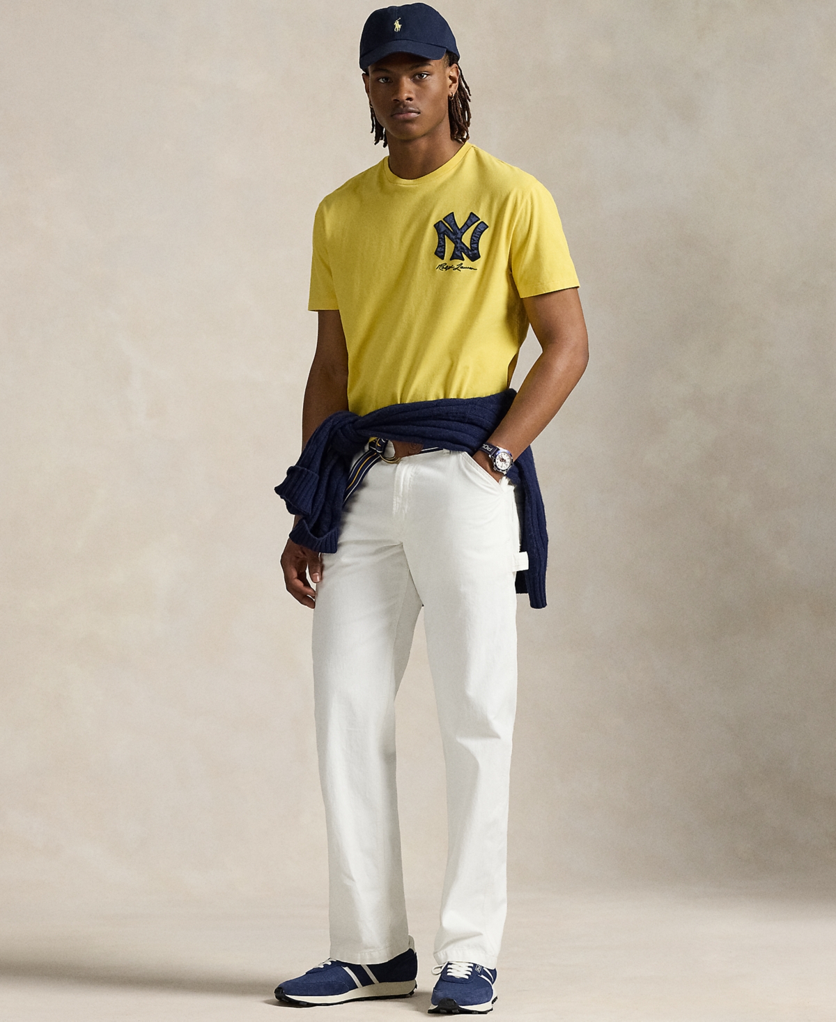 Polo Ralph Lauren Unisex Yankees Jersey T-shirt In Signal Yellow