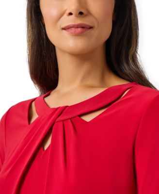 Women's 3/4 Sleeve Knot Front Jersey Top