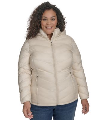 Plus Size Packable Hooded Puffer Coat, Created for Macy's