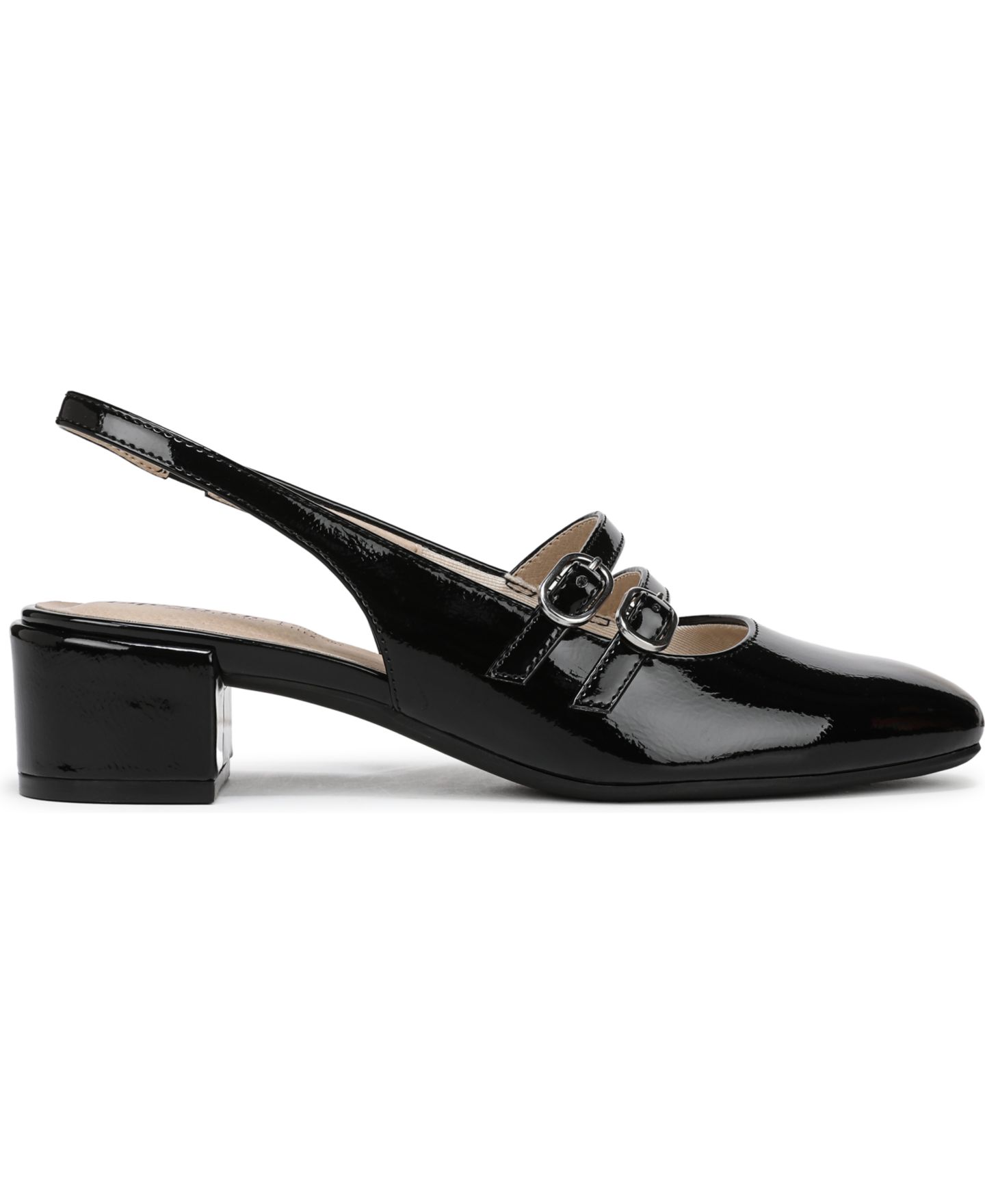 Женские туфли LifeStride Beatrice Block Heel Slingback, цвет: Чёрный искусственный лаковый — фото 2