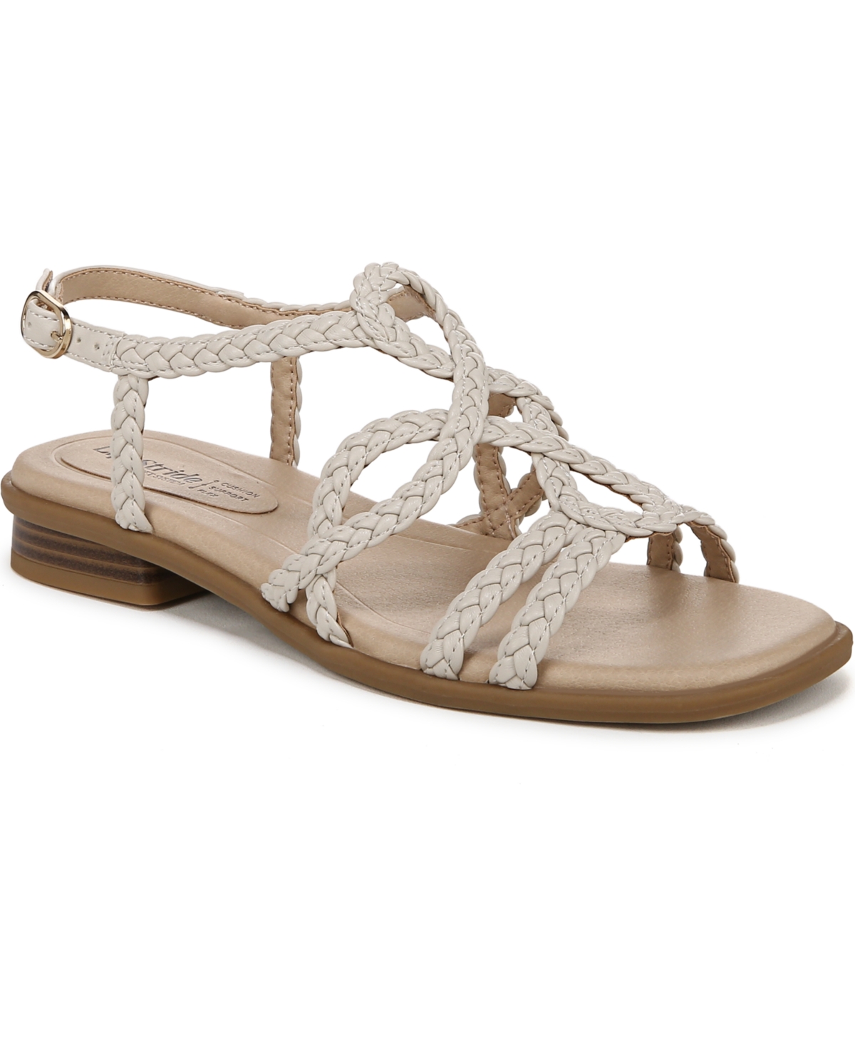 LIFESTRIDE WOMEN'S REAGAN OPEN SQUARE TOE STRAPPY SLINGBACK SANDALS 