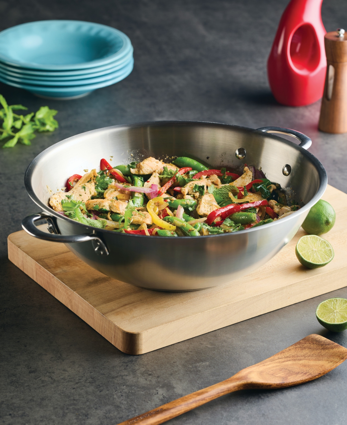 RACHAEL RAY PROFESSIONAL STAINLESS STEEL INDUCTION 14" WOK