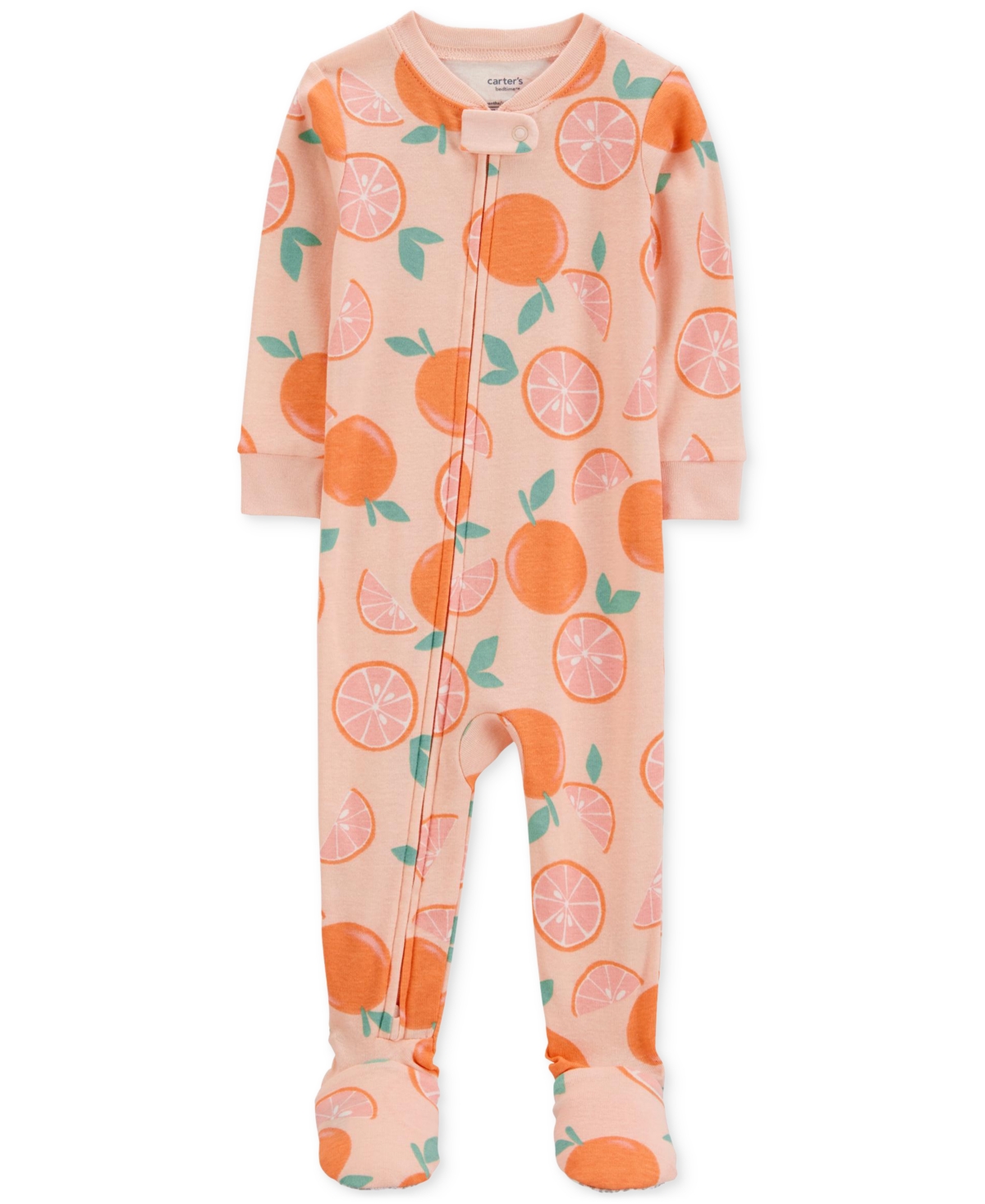 Carter's Baby 1-piece Snug-fit Cotton Footed Pajamas In Orange,oranges