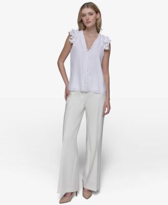 Women's Ruffled Sleeveless Top